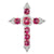 Rose Topa Cross Pendant