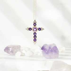 Amethyst Cross Pendant